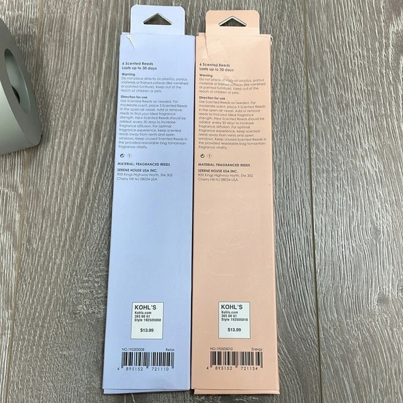 NWT Serene House Scented Reeds Relax and Energy Scent Bundle of Two - Picture 4 of 8